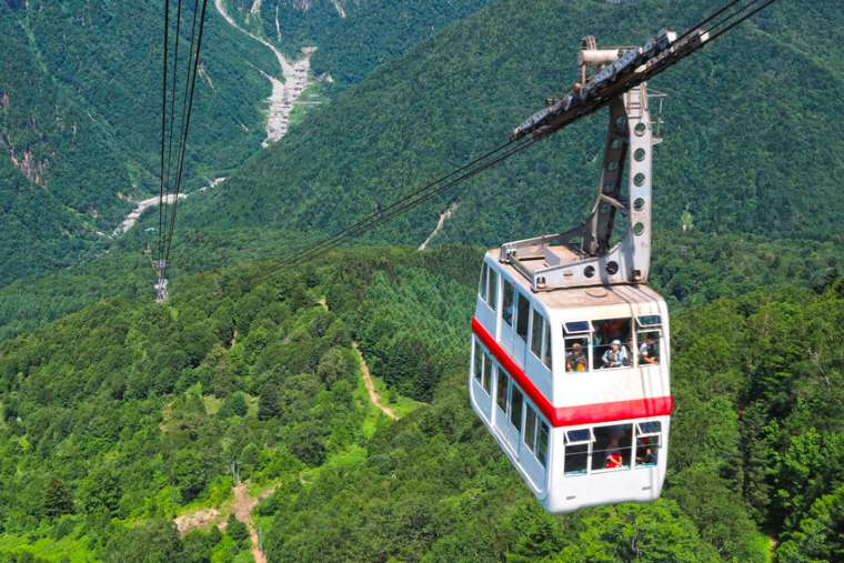 新穂高ロープウェイ（片道約1時間30分）